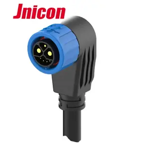 Conector à prova d' água, conector macho e fêmea de 90 graus moldado ip67 ip68 50a 300v