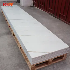 Hot Stone Solid Surface Sheet White Texture Acrylic Solid Surface Veining Artificial Acrylic Stone Sheet For Bathroom Countertop