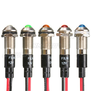 ใหม่ 6 มม. ไฟ LED แสดงสถานะหลอดไฟนำร่องแดชบอร์ดทิศทางรถบรรทุกเรือ 12V -UK มีหลายสี - Product Image 4