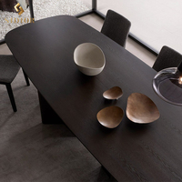 Table de salle à manger en bois de style moderne italien simple 2022, 6/8/10 places, meubles de restaurant