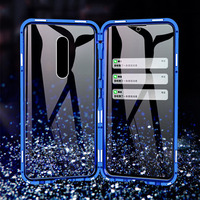 Coque de téléphone portable en verre trempé, luxueux, à absorption magnétique, pour Redmi Note 7 Pro Mi 9 8 9T K20 CC9, nouvelle collection de couverture