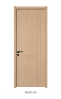 Porte intérieure en bois massif composite, grain chêne clair, écologique, double cadre stratifié, assemblée pour chambre et villa