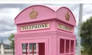 Métal orange bureau vintage téléphone salle décoration prop antique <span class=keywords><strong>Londres</strong></span> cabine téléphonique à vendre - Product Image 6