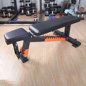 TOPTONS bangku komersial desain baru dengan bangku berat Dumbbell dapat disesuaikan latihan datar miring dan menurun - Product Image 2