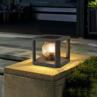 Exterior IP65 impermeable Solar jardín valla puerta paisaje decoración iluminación Villa columna lámpara Led poste Pilar Luz