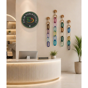 Cadena Decorativa de Pared con Diseño Floral de Resina Epoxi Hecha a Mano, Arte Moderno para Hogar y Oficina, de Lujo - Product Image 1