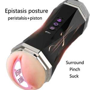 Jouets de masturbation orale et vaginale 2 en 1, Pocket Pussy, masturbateur masculin réaliste à double tête 3D pour hommes - Product Image 3