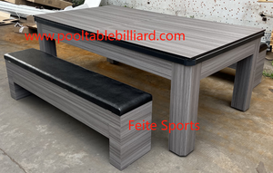 Table de jeu combo 3-en-1 au design moderne Table de billard avec table de <span class=keywords><strong>ping</strong></span>-<span class=keywords><strong>pong</strong></span> et deux bancs - Product Image 3