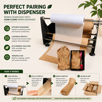 Rouleaux de papier synthétique alvéolé biodégradable, légers, hautement protecteurs, antichoc double face, pour des livraisons sans dommages