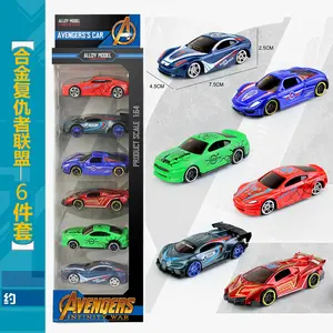 Chinesischer Großhandel Kinder pädagogisch Rennwagen Avenger sMini Druckguss Auto legierung Fahrzeug Modell Set Spielzeug MMT006