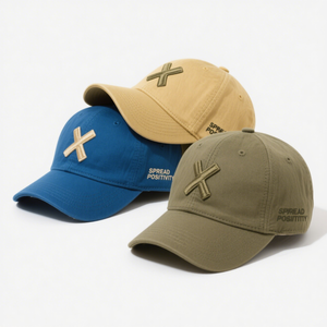 قبعة بيسبول مخصصة بتصميم رياضي من 6 ألواح بنمط منقط وطباعة فواكه وتطريز - Product Image 2