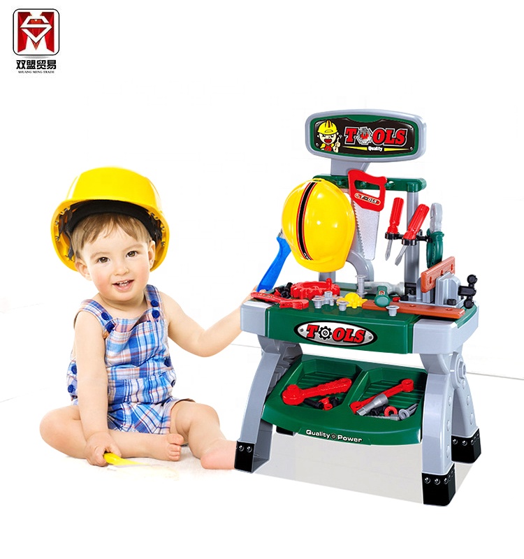 Игровой набор для мальчиков, верстак, набор пластиковых инструментов, игрушка для детей