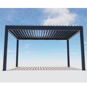 China Foshan Hanrui Personalizable Barato Jardín Materiales <span class=keywords><strong>de</strong></span> construcción Metal Estructura <span class=keywords><strong>de</strong></span> <span class=keywords><strong>hierro</strong></span> forjado Perfil Gazebo Pérgola - Product Image 5