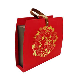 Caja de Regalo de Cartón con Textura Ecológica y Cierre Magnético <span class=keywords><strong>para</strong></span> Pastel de Luna, con Logotipo Estampado en Lámina - Product Image 4