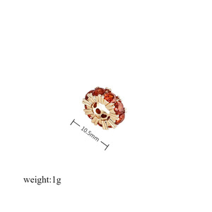 Custom 12 Birthstone Charm Pendant Hollow Circle Roller Wheel Zircon Pendant <strong>Jewelry</strong> Making <strong>Supplies</strong> Wholesale - Product Image 2