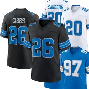 Camisa masculina plus size para futebol americano, camisa Detroit Hutchinson #97 ST BEOWN #14NFL, novo estilo, 2024