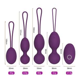 Y.Love Siliconen Draadloze Afstandsbediening 2 In 1 <span class=keywords><strong>Ben</strong></span> <span class=keywords><strong>Wa</strong></span> Ballen Kegel Oefengewichten Kit Voor Vagina Gezondheid Kegel Bal - Product Image 2