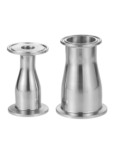 Adaptador Reductor Igual de Acero Inoxidable Sanitario de 1 Pulgada y 1/2 Pulgada con Abrazadera Tri-Clamp, Forjado, Marca SANSUN/OEM, Liso y Pulido, Clase 150 Baja - Product Image 1