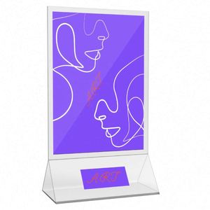 Porta Menús de Acrílico Personalizado con Foto de Postales, Doble Cara - Product Image 2