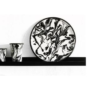 Vaisselle en émail personnalisée de haute qualité en granit marbré rond de petite et grande taille en gros en Chine, assiettes pour enfants - Product Image 3