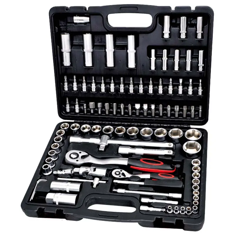Tomac Customized Car Repair Tool Maintenance Tools 94PCS 1/4"   1/2" Dr Socket Set and Hardware Tools Kit