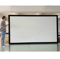 Écran de Projection à Cadre Fixe en Alliage d'Aluminium de 120 Pouces pour Cinéma Maison, Tissu PVC Souple