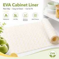 Tapis de protection antidérapant et imperméable en EVA jaune à chevrons gaufrés pour tiroirs et étagères, facile à découper, pour rangement de cuisine