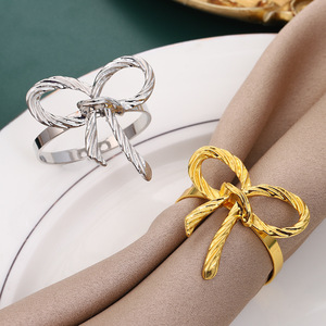 Anillos <span class=keywords><strong>de</strong></span> Servilleta <span class=keywords><strong>de</strong></span> Lujo en Dorado y Plateado, Anillos <span class=keywords><strong>de</strong></span> Servilleta Metálicos Creativos y Huecos para Banquetes, Bodas, Fiestas, Cenas Navideñas, Decoración <span class=keywords><strong>de</strong></span> Mesa - Product Image 4