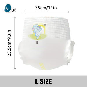 Pañales desechables ultra cómodos para bebés Superficie suave superabsorbente con <span class=keywords><strong>SAP</strong></span> Cute Printed Nappy Pants Factory OEM ODM - Product Image 3