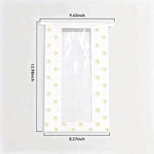 Sac à dessert en carton blanc personnalisé en usine avec conception gratuite, pochette en papier alimentaire avec panneau transparent pour produits de boulangerie - Product Image 2