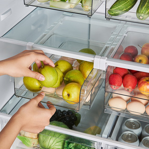 Refrigerator Storage Box Double Layer Hanging Fruit Preservation Organizer Kitchen <b>Fridge</b> Organizer - Product Image 1