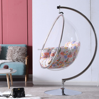 Chaise suspendue en acier inoxydable doré pour salle à manger, balançoire de jardin, chaise à bulles suspendue d'extérieur, nouvelle collection