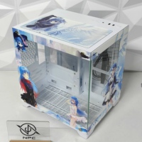 Boîtier d'ordinateur en métal Chtholly DIY Mid Tower MicroATX avec éclairage ARGB et support ITX, fenêtre latérale, moule privé en stock