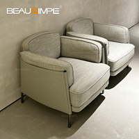 Fauteuil chaise longue en tissu de luxe minimaliste moderne Shelley pour hôtel, salon, chambre, appartement, villa