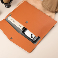 Carpeta de Archivos de Cuero PU con Iniciales Personalizadas YY, Portadocumentos A4 Personalizado, Estuche para Documentos Resistente, Organizador de Documentos de Viaje Simple