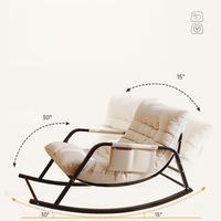 Modern Home Recliner Chair Neues Lazy Person Sofa mit Balkon & Wohnzimmer Rückenlehne Adult Nap Schaukel stuhl