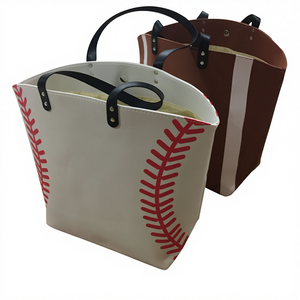 Women Stadium Handbag Monogram Canvas Sports Softball Baseball Customised Tote <strong>Bag</strong> - Product Image 1