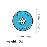 Broche émaillée florale inspirante, mignonne, pour revers, sac à dos, vêtements, accessoires de mode, bijoux, cadeau pour amis
