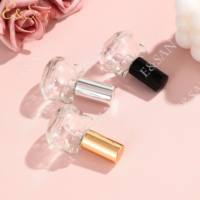 Botol Parfum Kaca Transparan Mini Persegi 10ML dengan Pompa Aluminium