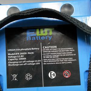 Deep cycle EWT lifepo4 26650 battery Pack IFR26650 12.8V 100A for High Drain Devices - Product Image 2