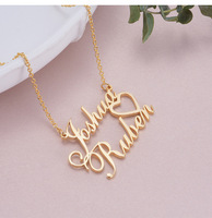 Colliers Pendentifs Personnalisés avec Nom, Breloques et Lettres en Acier Inoxydable – Bijoux Personnalisables DIY