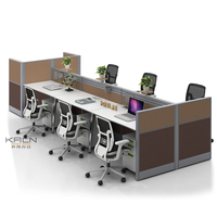KALN L6 2026 – Dernière conception, poste de travail modulaire pour bureau, 4 places, gain de place, cloison en aluminium, protection de la vie privée