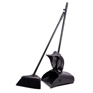 DS2704 Upright Stand Commercial Sweep Set With Broom For Home Kitchen Office Lobby Floor Dust Pan Plastic Broom And Dustpan Set