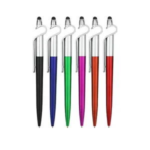 3in1 Multi-Funktionale Kunststoff Kugelschreiber Mit Touch, Stylus Stift und handy halter