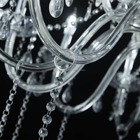 Nouveau Design Fournitures De Mariage Or Argent Lustre Métal Fer Placage Cristal Lustre Pendentif Lumière