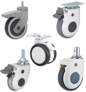 Kunststoff-Dreh platte Gewindes tiel Medical Castor Hospital Bed <span class=keywords><strong>Caster</strong></span> <span class=keywords><strong>Wheel</strong></span> - Product Image 1