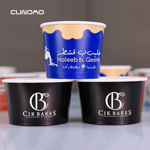 Ciotole di Carta per Gelato Personalizzate con Logo, 4oz 5oz 8oz 10oz 12oz 16oz 20oz, Stampa CMYK di Grado Alimentare con Coperchi - Product Image 2