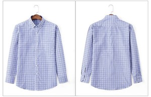 Chemise pour <span class=keywords><strong>homme</strong></span> à manches longues 100% coton, chemise Oxford à manches longues, anti-rides, à carreaux et rayures, chemises pour hommes d'affaires, vente en gros - Product Image 6