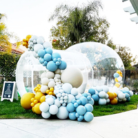 Tente bulle gonflable occultante de luxe pour hôtel, jardin extérieur, dôme igloo transparent avec ballon, 10 pieds