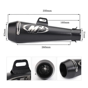 Tubo de Escape de 51 MM de Acero Inoxidable para Motocicleta M4 Escape GP Moto Silenciador Deslizante para Scooter Dirt Bike 300cc 600cc 1000cc - Product Image 2